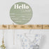 Jeffdad 7.08" Wooden Baby Name Announcement Sign, Birth Announcement Sign Hello World Newborn Photo Prop for Babies