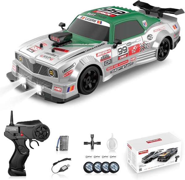 RC Drift Car with Spray Remote Control Cars, 1/16 2.4GHz 4WD Remote