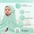 27.5x55 Inch, Coral Velvet Hooded Baby Towel - Cute Animal Print, Ultra-Absorbent & Quick-Drying for Newborn to Toddler