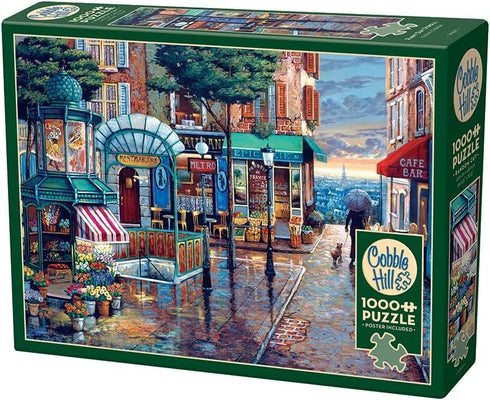 Cobble Hill 1000 Piece Puzzle - Rainy Day Stroll with Sample Poster Included