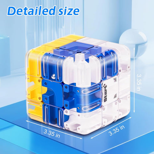 WIESSOC 3D 5-8 8-12, Toys,3D 5 6 7 8 9+ Large Labyrinth Cube Puzzle for Kids Engaging Brain Teaser Toy,Color-Match