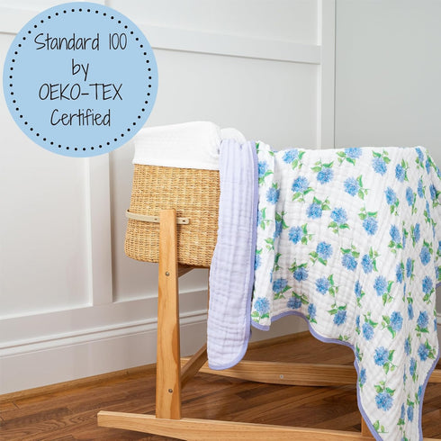 100% 6 47"x 47", LollyBanks Muslin Baby Blanket Organic Cotton, Muslin Quilt Lightweight, Toddler Blanket for Girls
