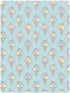 Jynexis 52x28 Ice Cream Star Blue Print Baby Crib Sheets, Cotton Fitted Crib Sheet, Soft Breathable, Fits Standard
