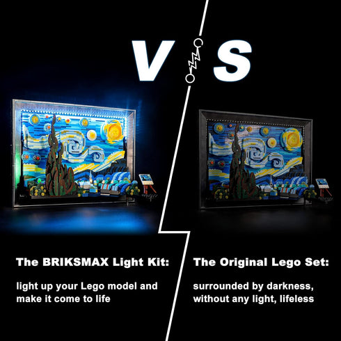 BRIKSMAX LED Lighting Kit for LEGO-21333 Vincent van Gogh, The Starry Night, Remote-Control Version