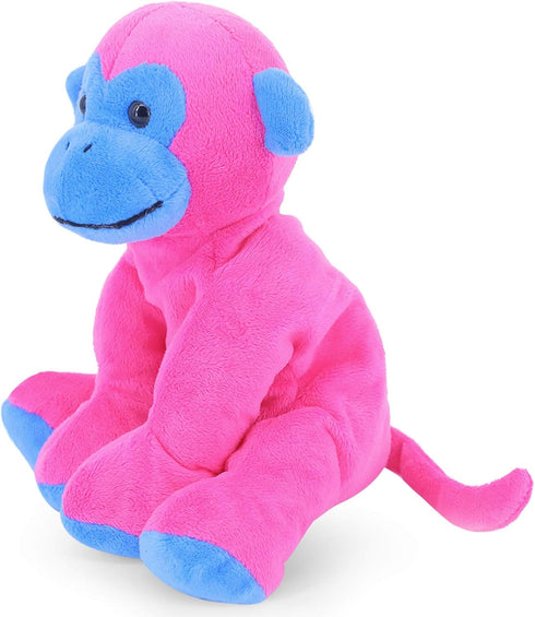 Unique Ape Monkey Stuffed Animals Plush Toys, Soft Cute Monkey Toy for Toddlers, 7.9" Pink