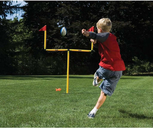 Franklin Sports Youth Football Goal-Post Set with Mini Football, Adjustable Height