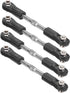RC Steering Rod, 4Pcs Adjustable Metal Steering Linkage Rod for Remote Control Car Servo Pull Rod