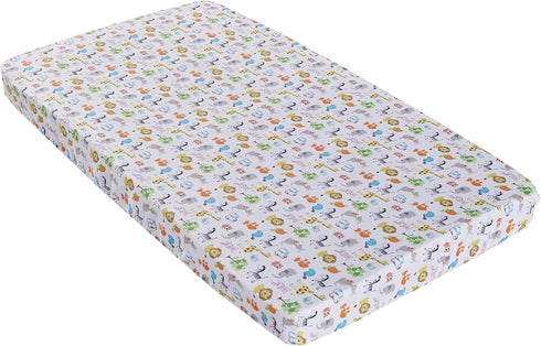 CribMATE 2 Set Set Blue Noah's Ark Theme Nursery Crib Bedding PCs Quilt Fitted Sheet Animal Thematic Baby Cot Bedding