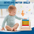 6-12 Adena Montessori Spinning Drum Baby Toys,Montessori Toys for Babies Months Toddlers,Wooden Spinning Rainbow