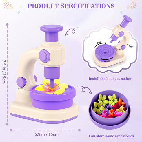 SANANT 4-8, Fabric Flower Bouquets Toys, DIY Arts and Crafts Toys for Kids Making Kit Build Own Bouquet, DIY