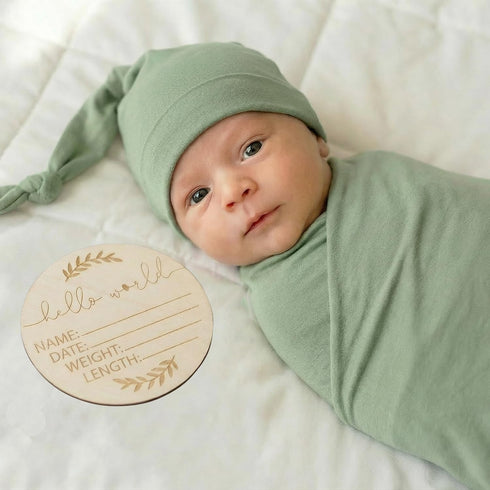 Kloovete 47 47 inches(Sage) Large Jersey Knitted Swaddle Blanket for Baby, Soft Stretchy Receiving Blanket for Newborns
