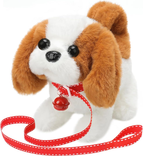 Plush Saint Bernard Toy Puppy - Electronic Interactive Dog for Kids, Walking, Barking, Tail Wagging Companion