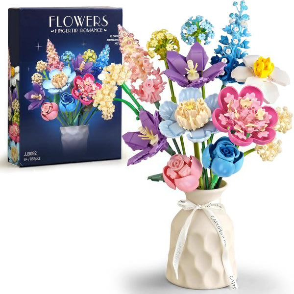 SUNHABI Flower Building Set for Adults Flower Bouquet Botanical Collection Unique Home Dcor