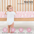 3 Pack 52x28 Baby Crib Sheets Girl, Toddler Bed Sheets for Standard Toddler Mattresses, Soft Microfiber Fitted Crib