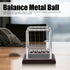 Estink Balance Pendulum Ball, Newton's Balance Balls Physics Science Metal Desktop Decoration Toy for Stress Relief