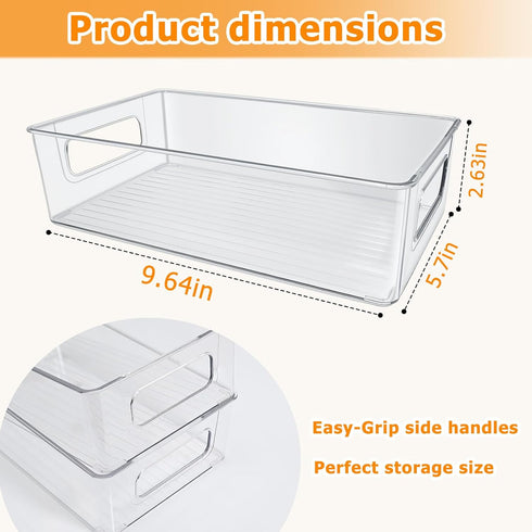 MAIDIWUDI 2Pack Cabinet,DrawerCounter,Kitchen,Refrigerator-Portable Clear Baby Bottle Organizer Portable Baby Bottle