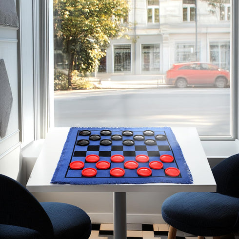 Set 3 1 2 Yarlung Giant Checkers Tic Tac Toe Game, in Jumbo Checkers Game Board for Family Camping, Yard, Lawn Games
