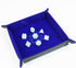 FanRoll by Metallic Dice Games Fold Up Velvet Dice Tray w/PU Leather Backing - Blue for RPG Dice Accessories