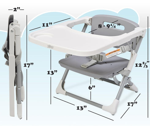 3-Point PrimoBaby SproutSeat Booster Seat for Kitchen Chair - Portable Folding Design, Travel Baby Beach Essentials