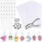 ASTARON 181Pcs Shrinking Plastic Sheets Kit with 20 Shrinking Film Art Paper and 161 Pcs Keychains Making Accessories