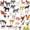 ONEST 30 Pieces Mini Farm Animal Figurines Playset, Hand Painted Tiny Realistic Plastic Puppy Figures for Kids