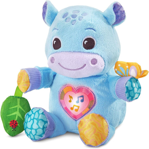 Blue VTech Baby Hug-a-Hippo Musical Plush Toy - Interactive Cuddle Buddy