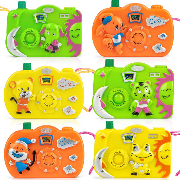 18Pcs Kids Toy Camera Set - 3 Color 6 Animal Patterns for Goodie Bags and Birthday Party Favors