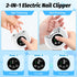 RVDU 2-in-1 3 Trimmer Electric Nail Clipper, Baby Nail Clipper with File & Speed Gears, Baby Nail Electric with LED