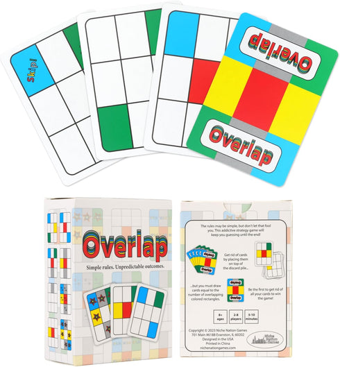 Overlap - Mensa Award Winning Strategy Card Game for 2 to 8 Players - Deceptively Simple Fun
