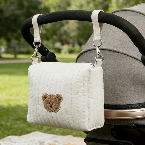 Genrico Packing Packing Diaper Bag Organizer - Bear Design Foldable Pouch | Portable Item Storage Cube with Zipper