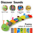 Sumobaby Infant Musical Stuffed Animal Activity Toy, Multi-Sensory Crinkle, Rattle for Tummy Time, Caterpillar