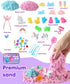 sikmcle 3-8 Unicorn Sensory Bin Play Sand Kit for Girls Moulds Toddler Sand Art Kit with Sandbox for Kids for Toddlers