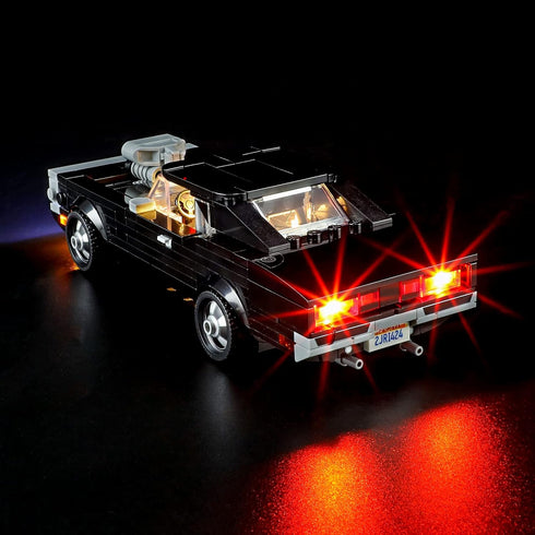 YEABRICKS LED Light for Lego-76912 Speed Champions Fast & Furious 1970 Dodge Charger R/T Building Blocks Model