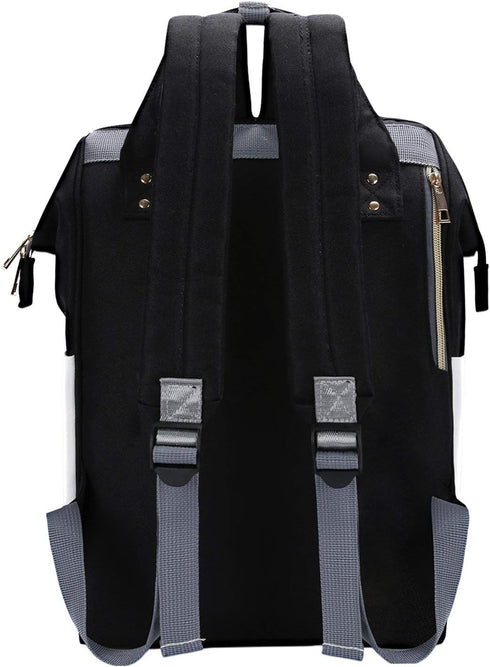 SONGTING Backpack Mommy Daypack Black Crow Love Diaper Bag Travel Waterproof Bag Nappy