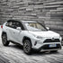Model Car 1/32 RAV4 Alloy Diecast with Light and Sound, Collectible Toy Vehicle for Boys Kids Gift (White)
