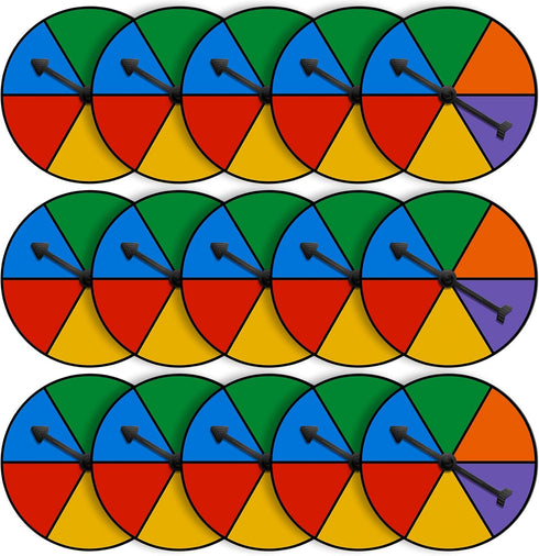 Sotiff Game Spinner Rainbow Color Board, Erasable Game Spinner with Plastic Rotating Arrows for Classroom Supplies