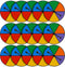 Sotiff Game Spinner Rainbow Color Board, Erasable Game Spinner with Plastic Rotating Arrows for Classroom Supplies