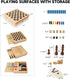 GSE Games & Sports Expert Wooden 9-in-1 Game Combo Set - Chess, Checkers, Backgammon, and More
