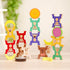 Battat Education Stacking Toy for Kids - Wooden Stacking Monkeys, Developmental Toy for Fine Motor Skills, 19 Pcs