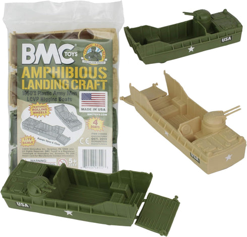 BMC Toys BMC Classic Marx Landing Craft - 4pc Tan vs. OD Green Plastic