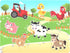 7Pieces Wooden Puzzles Farm Chunky Baby Puzzles Peg Board, Full-Color Pictures for Preschool Educational Jigsaw
