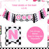 1st JOYMEMO Fast One Birthday High Chair Banner - Pink Black Race Car Birthday Party Decorations, Girl, One Year Old