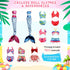 Doll Clothes Accessories - 36Pcs Girl Doll Clothes Swimsuit Series for 11.5''Doll Included Bikini Mermaid Swimsuit Surfboard Beach Chair Swimming Ring Beach Accessories