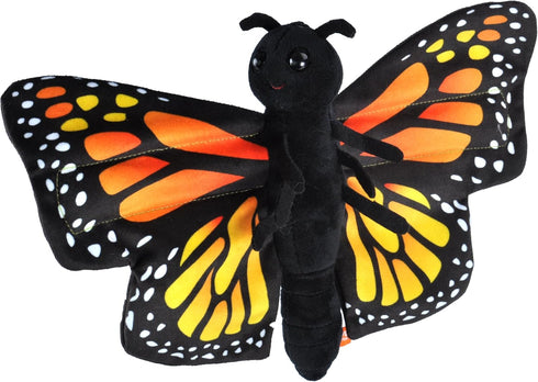Wild Republic Huggers Butterfly Monarch Plush Toy, Slap Bracelet, Stuffed Animal, Kids