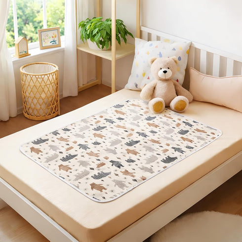 Baby Waterproof Bed Pad Washable Mattress Pad Reusable Underpads Bed Wetting Incontinence Cover for Baby Toddler