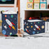 36L Clastyle Rocket Astronaut Shelf Basket for Boys Cosmic Planet Universe Blue Storage Bin Rectangle Clothes Books Toy