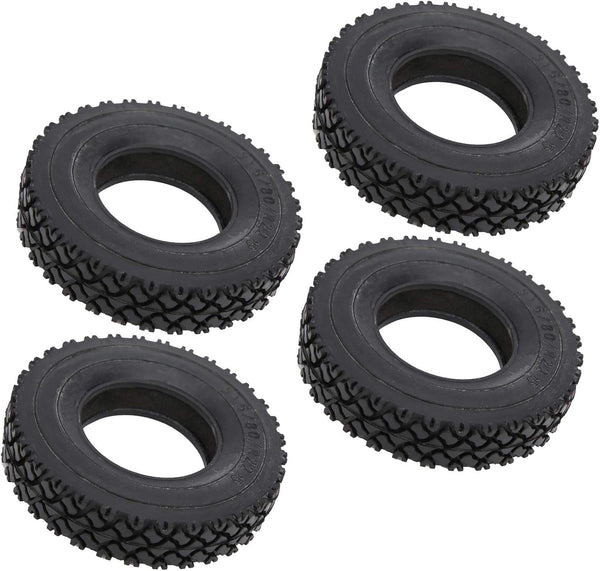 4PCS RC Car Tires, 20mm Width Shoe Sole Pattern Tyre Spare Parts, Fit for Tamiya Tractor Truck 1/14 RC Car Accessory
