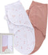 Ely's & Co. Adjustable Swaddles for Newborn, Baby Swaddles 0-3 Months, 2 Pack (Dusty Rose and Mauve Pink Star)