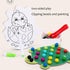 Montessori Wooden Clip Bead Board Game, Fine Motor Skills Toys for Boys and Girls Ages 3-5 (Chicken) MC-189