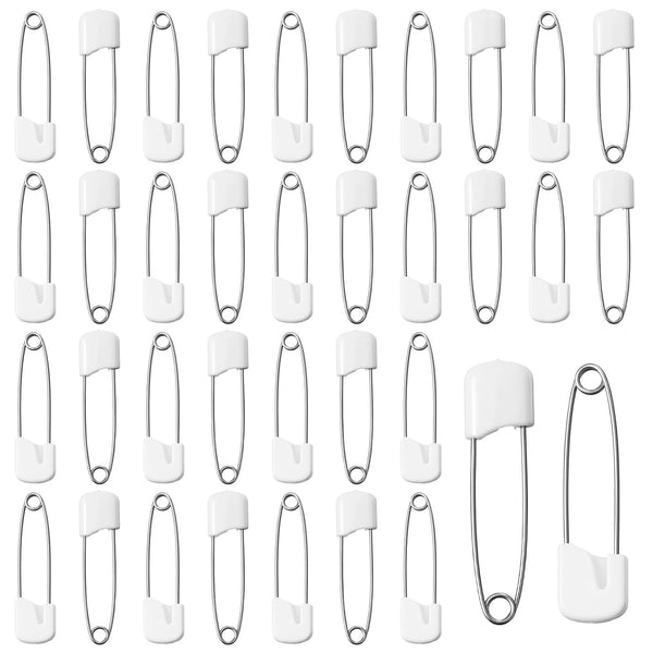 Xinjoduz 100 Pieces Diaper Pins for Cloth Diapers, 1.6 Inch Plastic Head Baby